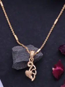 Ramdev Art Fashion Jwellery 22k Gold-Plated Pendants With Chains