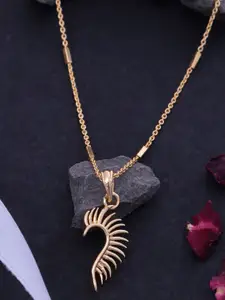 Ramdev Art Fashion Jwellery 22k Gold-Plated Pendant With Chain