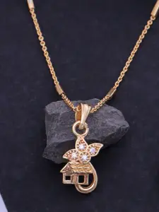 Ramdev Art Fashion Jwellery Gold-Plated Contemporary Pendant With Chain