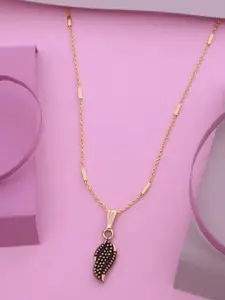 Ramdev Art Fashion Jwellery 22k Gold-Plated Floral Pendants With Chains