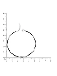 Ovana jewels 925 Sterling Silver Artificial Beaded Anklet