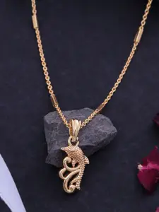 Ramdev Art Fashion Jwellery 22k Gold-Plated Pendants With Chains