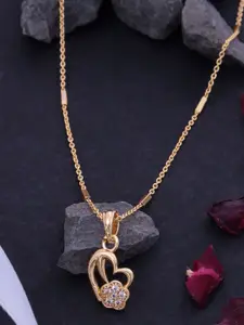 Ramdev Art Fashion Jwellery 22K Micro Gold-Plated Pendants With Chains