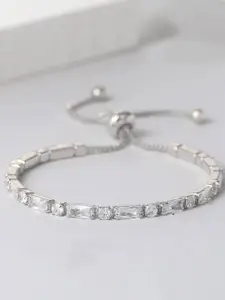 DressBerry Gold-Plated American Diamond Studded Wraparound Bracelet