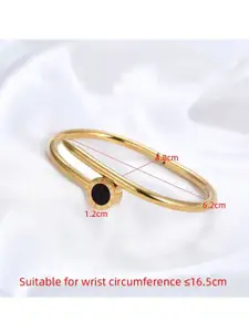DressBerry Stainless Steel Gold-Plated Anti Tarnish Cuff Bracelet