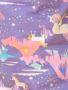 Anthrilo Girls Unicorn Planet Fun Night Dress -Purple