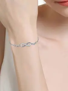 DressBerry Gold-Plated Stainless Steel American Diamond Studded Wraparound Bracelet