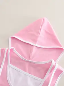 INCLUD Girls Sleeveless Hooded Top with Shorts