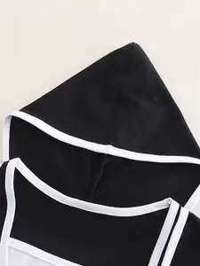 INCLUD Girls Round Neck Hooded Top With Shorts