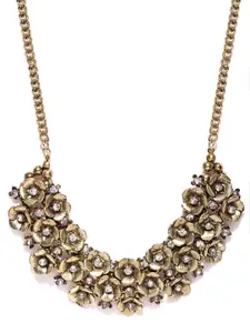 YouBella Gold-Plated Artificial Stones Studded Necklace