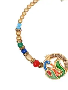 I Jewels Artificial Beaded Wraparound Bracelet