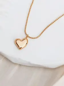 MYKI Breathtaking Rose Gold-Plated Stainless Steel Pendant With Chain