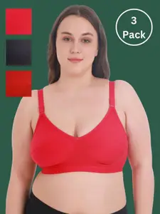 Aimly Women Pack Of 3 Non-Wired Full Coverage Bra