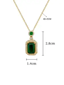 Jewels Galaxy Stainless Steel Gold-Plated Artificial Stones Necklace And Earrings