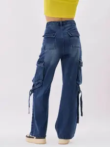 RIVI Women Jean Straight Fit High-Rise Light Fade Stretchable Jeans