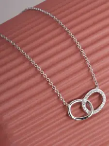 PALMONAS Sterling Silver Rhodium-Plated Necklace