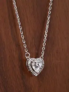 PALMONAS Sterling Silver Rhodium-Plated Necklace