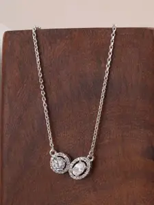 PALMONAS Sterling Silver Rhodium-Plated Necklace