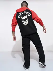 HIGHLANDER Warner Bros Batman Men Oversized Drop Shoulder Hoody Sweatshirt