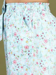 V-Mart Girls Floral Printed Shorts