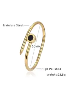 DressBerry Women 3 American Diamond Rose Gold-Plated Kada Bracelet