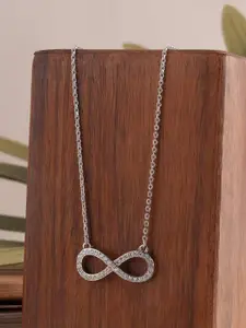 PALMONAS Sterling Silver Rhodium-Plated Necklace