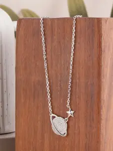 PALMONAS Sterling Silver Rhodium-Plated Necklace