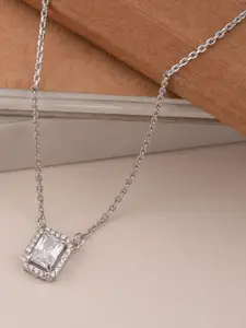 PALMONAS Sterling Silver Rhodium-Plated Necklace