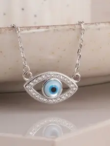 PALMONAS Sterling Silver Rhodium-Plated Necklace