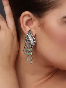 Reenisaa Peacock Shaped Drop Earrings