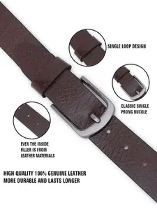 Metronaut Men Leather Formal Belt