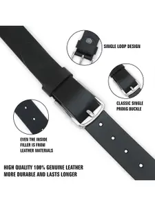 Metronaut Men Textured Leather Formal Belt