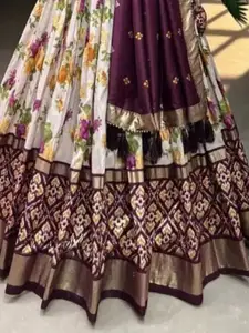 BAESD Printed Semi-Stitched Lehenga & Unstitched Blouse With Dupatta