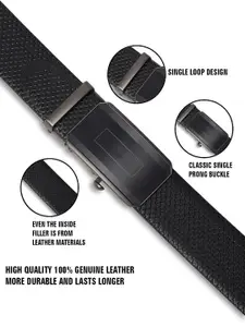 Metronaut Men Textured Leather Formal Belt