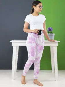 LAPPEN FASHION Tie Dye Cotton Mid Rise Lounge Pant