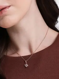 DressBerry Rose Gold Toned Chain and Pendant