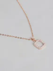 DressBerry Rose Gold Toned Chain and Pendant