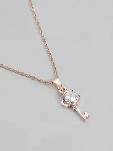 DressBerry Rose Gold Toned Chain and Pendant