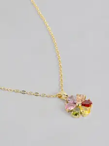 DressBerry Floral Shape Pendant with Chain