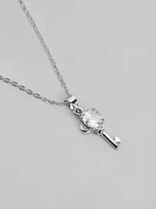 DressBerry Chain Silver Toned Chain With Pendant