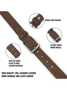 Metronaut Men Textured Leather Formal Belt