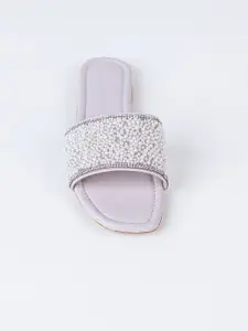 NELCOZ Women Textured Open Toe Flats