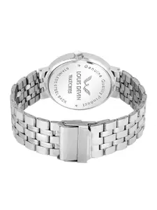 LOUIS DEVIN Men Brass Dial & Stainless Steel Bracelet Style Straps Analogue Watch LD-G051-SLV-CH