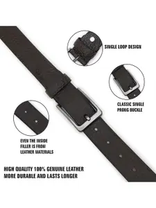 Metronaut Men Textured Leather Formal Belt