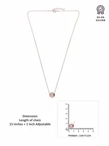 KAI JEWEL Rose Gold-Plated Stone-Studded Pendants With Chains