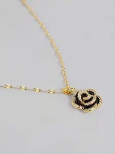 DressBerry Floral Shape Pendant with Chain