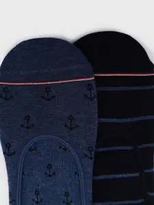 Tommy Hilfiger Pack Of 2 Patterned Shoe Liners-Length Socks