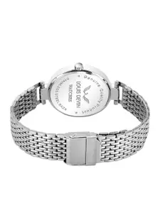 LOUIS DEVIN Women Brass Dial & Bracelet Style Straps Analogue Watch LD-ZL161-SLV