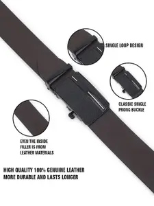 Metronaut Men Textured Leather Formal Belt