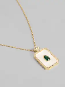 DressBerry Rectangular Shape Pendant with Chain